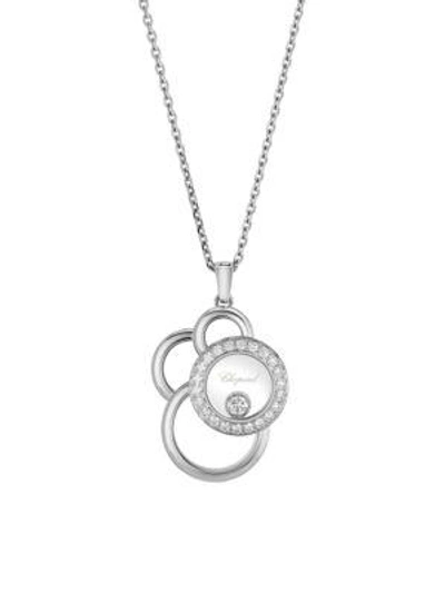 Shop Chopard Happy Dreams 18k White Gold Diamond Pendant Necklace