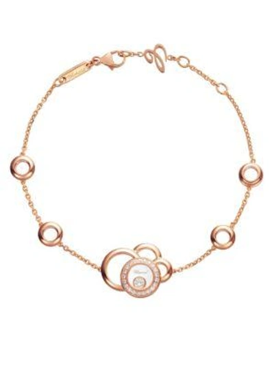 Shop Chopard Women's Happy Dreams Diamond & 18k Rose Gold Bracelet