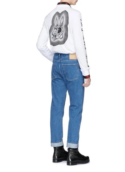 Shop Mcq By Alexander Mcqueen 'bunny Be Here Now' Print Long Sleeve T-shirt