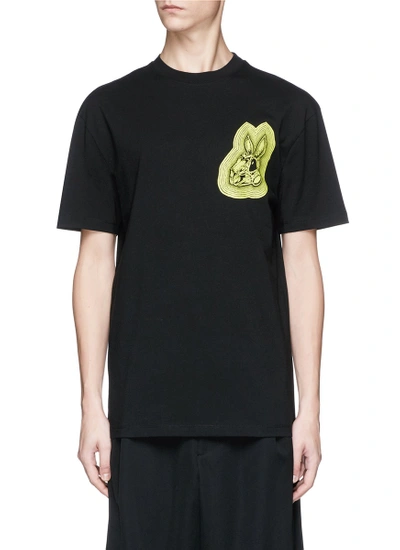 Shop Mcq By Alexander Mcqueen 'bunny Be Here Now' Print T-shirt