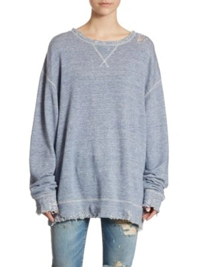 Shop R13 Distressed Sweater In Blue