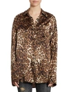 R13 Boy Leopard-Print Silk Shirt
