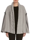 BURBERRY Cable-Knit Panelled Poncho