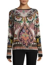 Etro Floral Patterned Sweater In Black