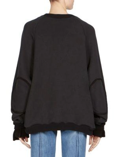 Shop Maison Margiela Wool Snapchat Sweatshirt In Black