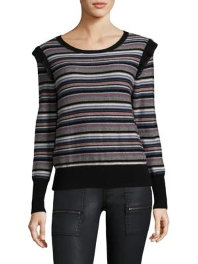 Shop Joie Cais C Multi-lurex Stripe Sweater In Multi Stripe