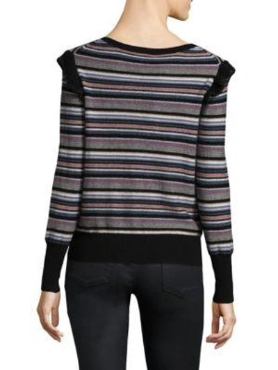Shop Joie Cais C Multi-lurex Stripe Sweater In Multi Stripe