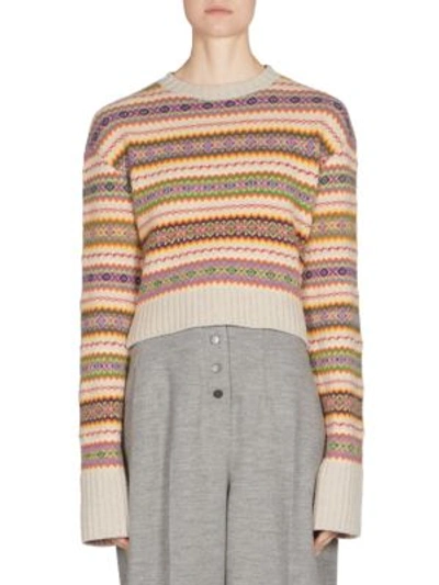 Shop Stella Mccartney Wool Fair Isle Sweater In Multi Colours