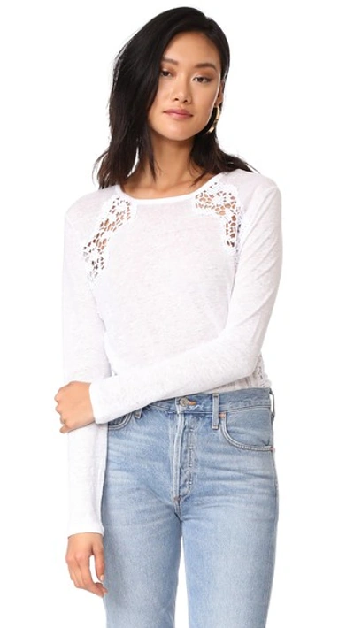 Generation Love Bowie Lace Long Sleeve Tee In White