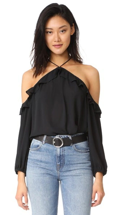 Bb Dakota Carly Off Shoulder Top In Black