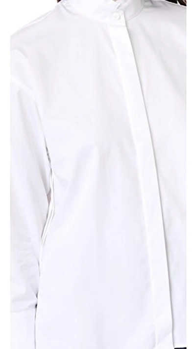 Shop Dion Lee Quarter Fray Shirt In White