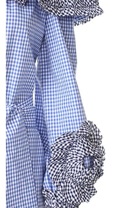 Shop Alexis Miquela Dress In Blue Gingham