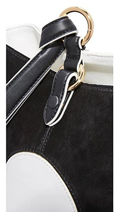 Shop Diane Von Furstenberg Mini Steamer Bag In Black/ivory