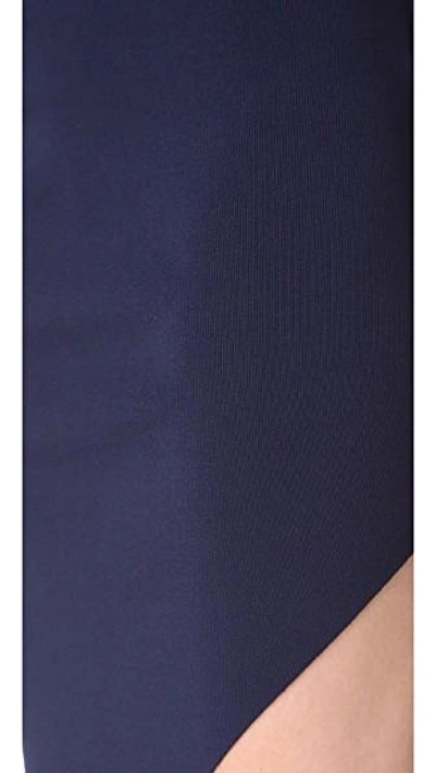Shop Jonathan Simkhai Signature Knit Asymmetrical Skirt In Navy
