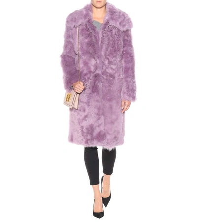 Shop Tom Ford Shearling Coat In Eew Laveeder