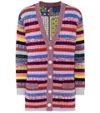 GUCCI Tiger Cards reversible striped wool cardigan