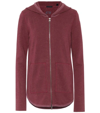Shop Atm Anthony Thomas Melillo Cotton Hoodie In Purple