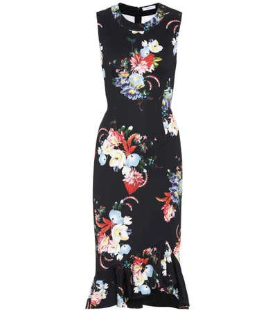 Shop Erdem Louisa Floral Jersey Dress In Multicoloured