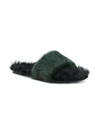 Shop Mr & Mrs Italy Fur Slippers In C3184