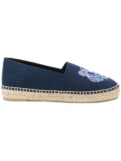 Shop Kenzo Tiger Espadrilles In 76 Bleu Marine