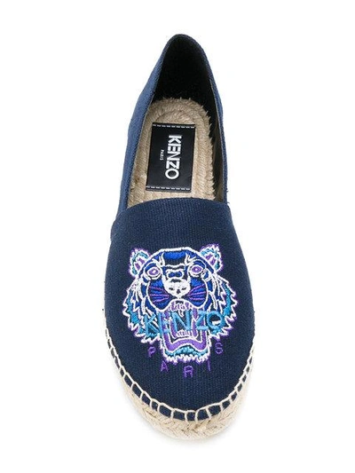 Shop Kenzo Tiger Espadrilles In 76 Bleu Marine