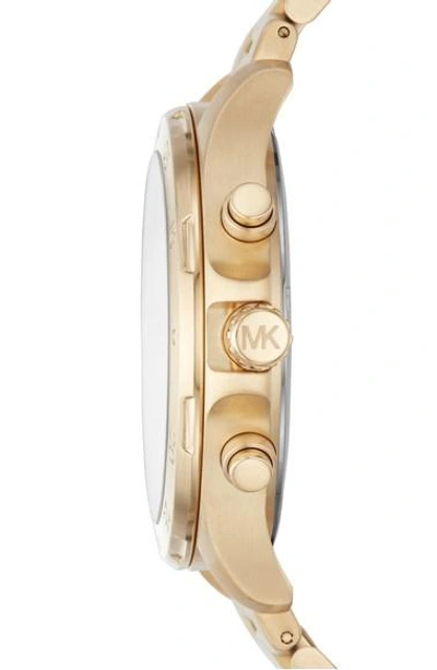 Shop Michael Kors Walsh Chronograph Bracelet Watch, 44mm In Gold