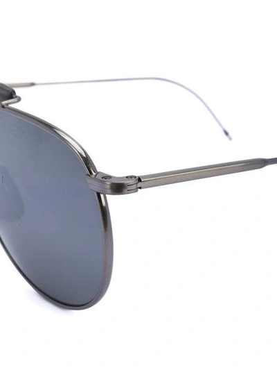 Shop Thom Browne Eyewear Aviator Sunglasses - Grey
