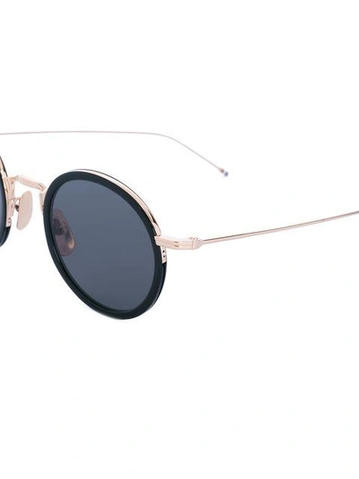 Shop Thom Browne Round Lens Sunglasses In Black