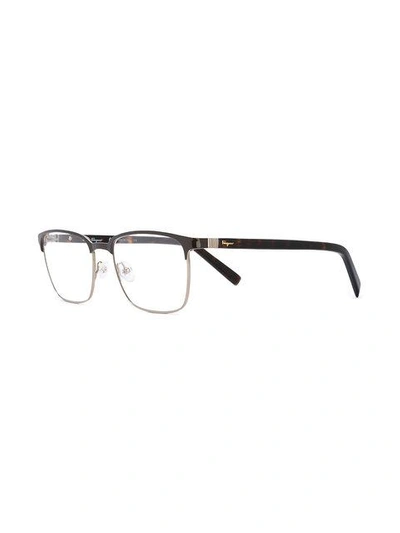 Shop Ferragamo Round Frame Glasses