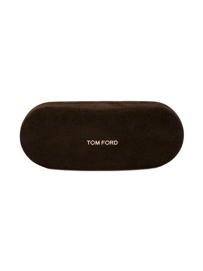 Shop Tom Ford Round Frame Glasses In Brown