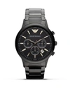EMPORIO ARMANI 316 STAINLESS STEEL BRACELET WITH BLACK DIAL WATCH, 43MM,AR2453
