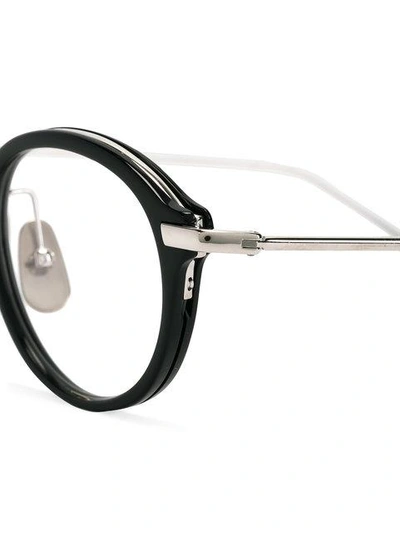Shop Thom Browne Navy & Silver Optical Glasses In Blue