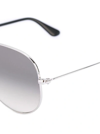 Shop Ray Ban Aviator Sunglasses In Metallic