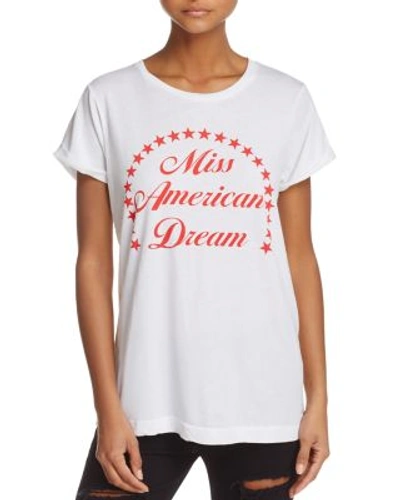 Wildfox Miss American Dream Tee In Clean White