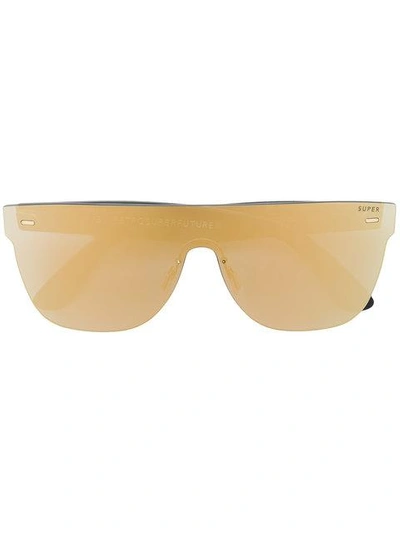 Shop Retrosuperfuture Screen Flat Top Sunglasses - Black