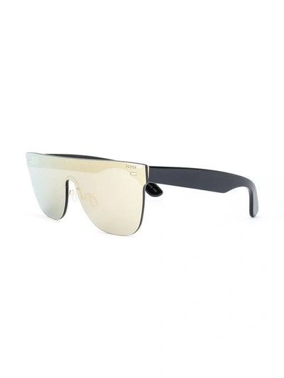 Shop Retrosuperfuture Screen Flat Top Sunglasses - Black
