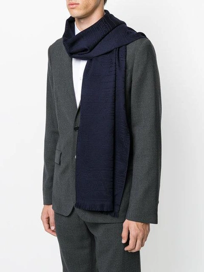 Shop Emporio Armani Knitted Scarf