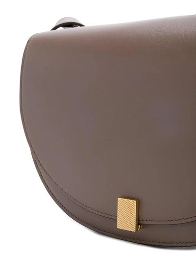 Shop Victoria Beckham Shoulder Saddle Bag - Grey
