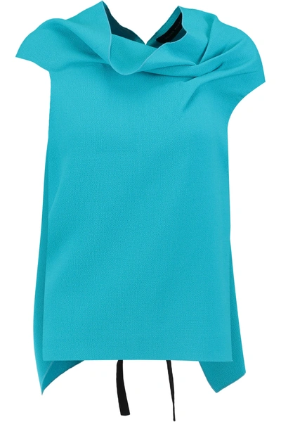 Roland Mouret Eugene Gathered Wool-crepe Top