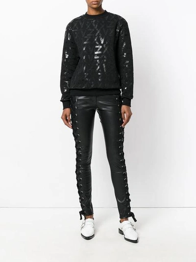 Shop Versus Zayn X  Lace-up Skinny Trousers - Black