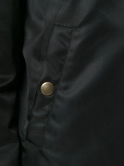 Shop Mr & Mrs Italy Detachable Hood Bomber Jacket - Black