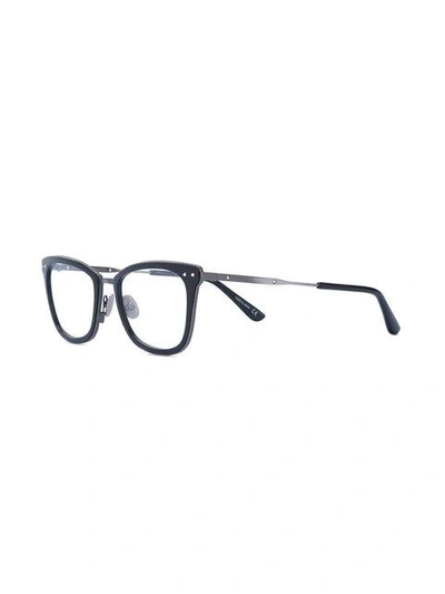 Shop Bottega Veneta Eyewear Square Frame Glasses - Black