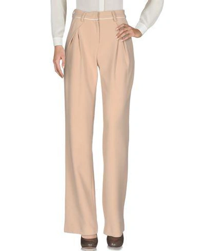Self-portrait Casual Pants In Sand