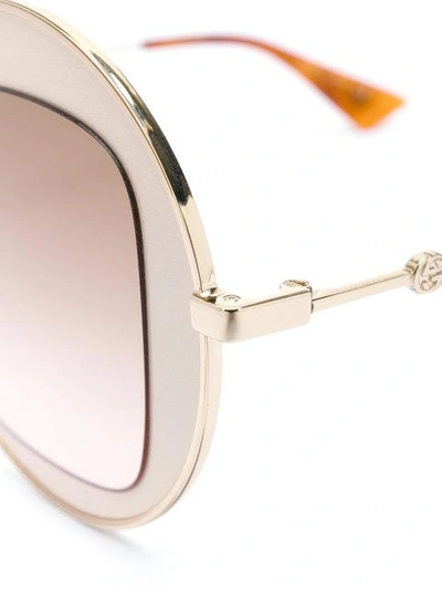 Shop Gucci Round Metal Frame Sunglasses