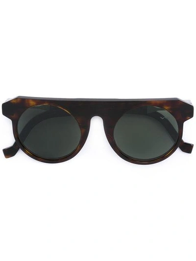 Shop Vava Round Shaped Sunglasses In Black