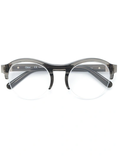 Chloé Acetate Round Glasses In Black