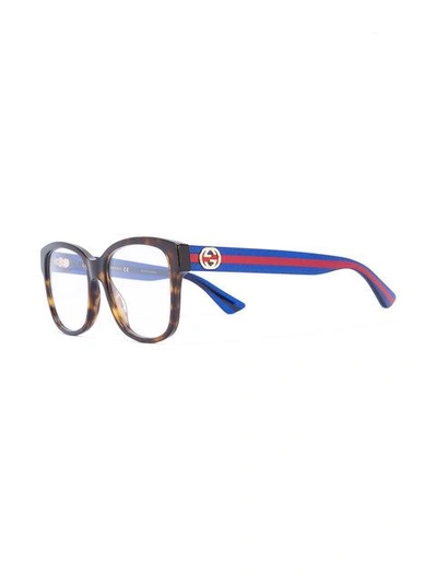 Gucci Web-stripe Glasses