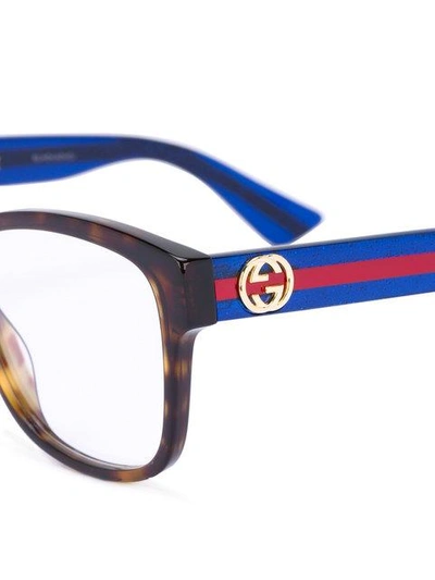 Gucci Web-stripe Glasses