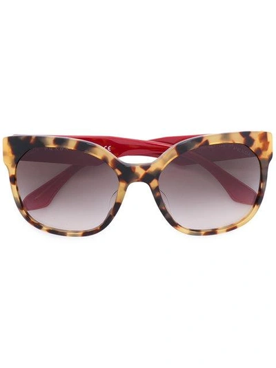 Shop Prada Eyewear Oversized Sunglasses - Neutrals