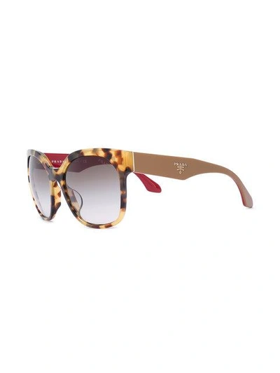 Shop Prada Eyewear Oversized Sunglasses - Neutrals